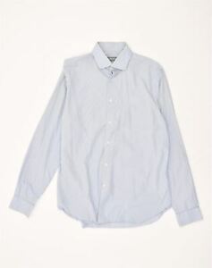 MICHAEL KORS Mens Slim Fit Shirt Size 15 1/2 Medium Blue Spotted Cotton ZY06