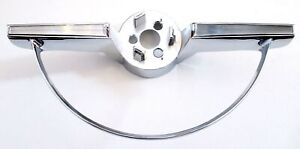 65 66 1965 1966 Chevy Impala Steering Wheel Center Trim Horn Ring Chrome (For: 1966 Chevrolet Impala)