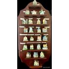 Lenox Resin English Cottage Set Of Thimbles With Wooden Display Shelf 24 Piece