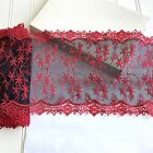 Red & Black Embroidered Double-edged Lace Trim /Sewing/Crafts/Bridal/6.5
