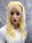 Blond  Full Lace Wig  16 Inch 100% Human Hair Wigs Body Wave Top Quality