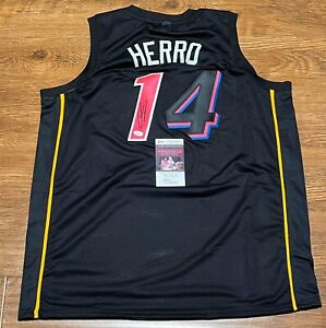 Autographed/Signed Tyler Herro Miami Heat Pro Style Jersey - JSA COA
