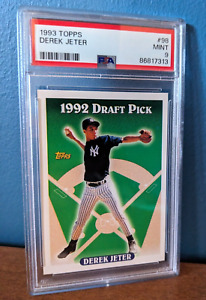 1993 Topps DEREK JETER 1992 Draft Pick RC #98 New York Yankees Rookie PSA 9 MINT