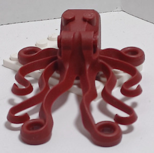 LEGO Dark Red Octopus Figure Animal Underwater Rare Color Authentic