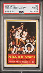 Kareem Abdul-Jabbar Milwaukee Bucks 1973 Topps #50 PSA 4 VG-EX NBA All-Stars Ctr