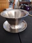Vintage Vollrath 6206 Stainless Gravy Bowl, Mixing Serving Bowl with Under plate