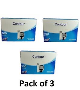 Contour 100 Test Strips Blood Glucose Test Strips Pack of 3
