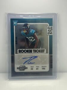 New Listing2021 Panini Contenders Optic Tyson Campbell Autograph Rookie Ticket NFL RC Card
