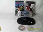 SONY PSP 3001 SILVER Console w/films & mixed games Tested works good