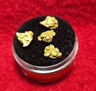 California Natural Gold Nugget 2.8 Grams total weight in a Gem jar w/lid