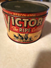 VINTAGE HARD TO FIND VICTOR  1 LB. COFFEE CAN  W/ LID -BOSTON, MASS.