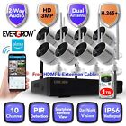 10CH Wireless  2 Way audio NVR In/Outdoor HD IR Wifi Camera Home Security System