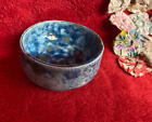 Handmade Pottery Small Bowl for Trinkets Rings or Change Blues with Gold Specks