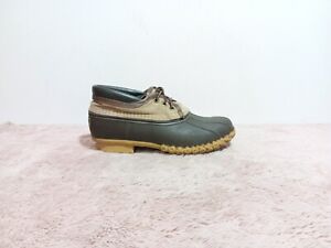 LL Bean Boots Rubber Moc Canvas Duck Ankle Waterproof Shoes Mens Size 8 M