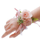 Wristband Hand Artificial Flowers Wrist Corsage Bracelet For Wedding Bridesmaids