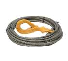 3/8x50' Winch Cable Wire w/ Self Locking Hook 5700 # WLL Steel Core Winch Rope