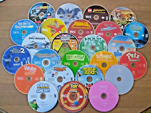 Wii 25 Game  Disc Lot,Disney,Lego Batman, Indiana Jones,Toy Story,Cars,untested