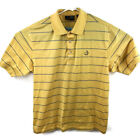 Amen Corner Mens Large Yellow Striped Agusta Masters Polo Shirt Pima Cotton