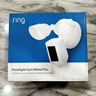 Ring Floodlight Cam Wired Plus Outdoor Wired Full HD Surveillance Camera - White