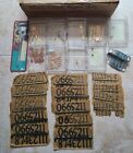 Lot Of Assorted Vintage Wall Clock  Repair Parts Replacement Numbers Hands Gold
