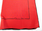 Christian Dior Seta Silk scarf Italy red -blue CD initials 25