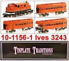 MTH 10-1156-1 Ives 3243R Set w/3 Passenger Cars Orange Proto-2.0,  C8 (Dented)