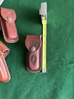Case XX Pocket Knife Sheath Brown Leather Folding Blade Hunter Case 5
