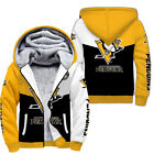 Pittsburgh Penguins Fleece Hoodies Warm Sherpa Sweatshirts Winter Jackets Coat