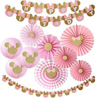 New Listing11Pcs Minnie Birthday Party Decor Supplies, Girls 1St 2Nd 3Rd Birthday