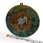 Graziella Laffi PERU Plate Dish Wall Sculpture Copper Enamel Sterling Silver Art