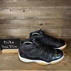 Mens Nike Jordan 11 Retro 72-10 Black Leather Basketball Shoes Sneakers Size 8.5