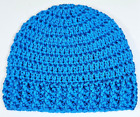 Beanie 3 - 6 Months Baby Boy Hat 1 Each Handmade Crochet Solid Cobalt Blue