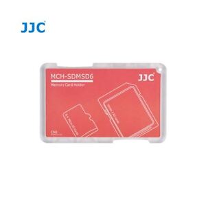 JJC MCH-SDMSD6 Slim Memory Card Holder Hard Case for 2 x SD + 4 x Micro SD - Red