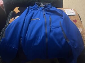 Menards Jacket Mens Large Blue Full Zip Windbreaker Coat Work Uniform