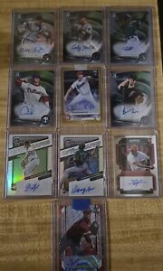 LOT of (10) MLB Bowman Platinum + Optic + TOPPS AUTOGRAPHED Rookie - AUTO RC!