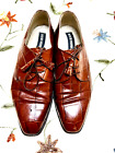 Rodollo Valentino Handmade Men's Brown Leather Tassel Oxford  Dress  Shoes SZ 11