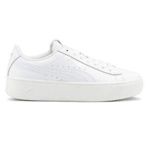 Puma Vikky Stacked Lace Up  Womens White Sneakers Casual Shoes 369143-02