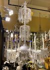 Antique Victorian Cut Crystal and Glass Chandelier
