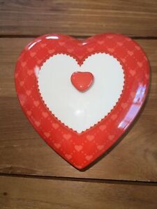 Sees Candies Heart Shaped Candy Dish With Lid  Excellent Pre Owned. D1