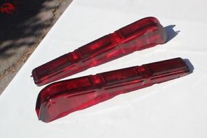 1966 Chevy Impala Rear Tail Light Lamp Lenses Right Hand Left Hand Pair Red New (For: 1966 Impala)