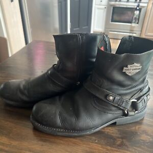 HARLEY DAVIDSON SCOUT Harness Motorcycle Riding Boots Mens Sz 12 Black Leather