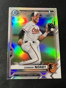 Connor Norby 2021 Bowman Draft 1st Bowman Chrome Refractor #BDC-50