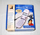 Deluxe Handheld Mini Flip Phone w Microphone/Headset Landline Hands Free Call ID