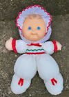 Vintage 1991 Fisher Price Puffalumps Kids Blue Eyes Soft Doll Christmas