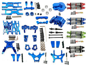Alloy Hub Set/Gear Cover/Arm Upgrade parts For RC Losi 1/16 Mini-B Pro 2WD DBlue
