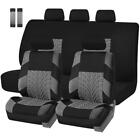 Car 5 Seat Covers Full Set w/Seat Belt Shoulder Padsfor Auto  SUV Truck