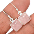 Natural Rose Quartz - Madagascar 925 Sterling Silver Earrings Jewelry CE20833