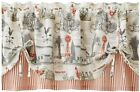 Rooster Windmill Farmhouse Themed Valance Window Treatment Rustic Kitchen
