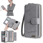 Girl/Women Leather Zipper Detachable Crossbody Card Wallet Phone Case Cover