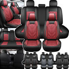 For TOYOTA Car Seat Cover Protector Leather Front Rear Full Set Cushion 5-Seat (For: 2017 Toyota Tacoma)
